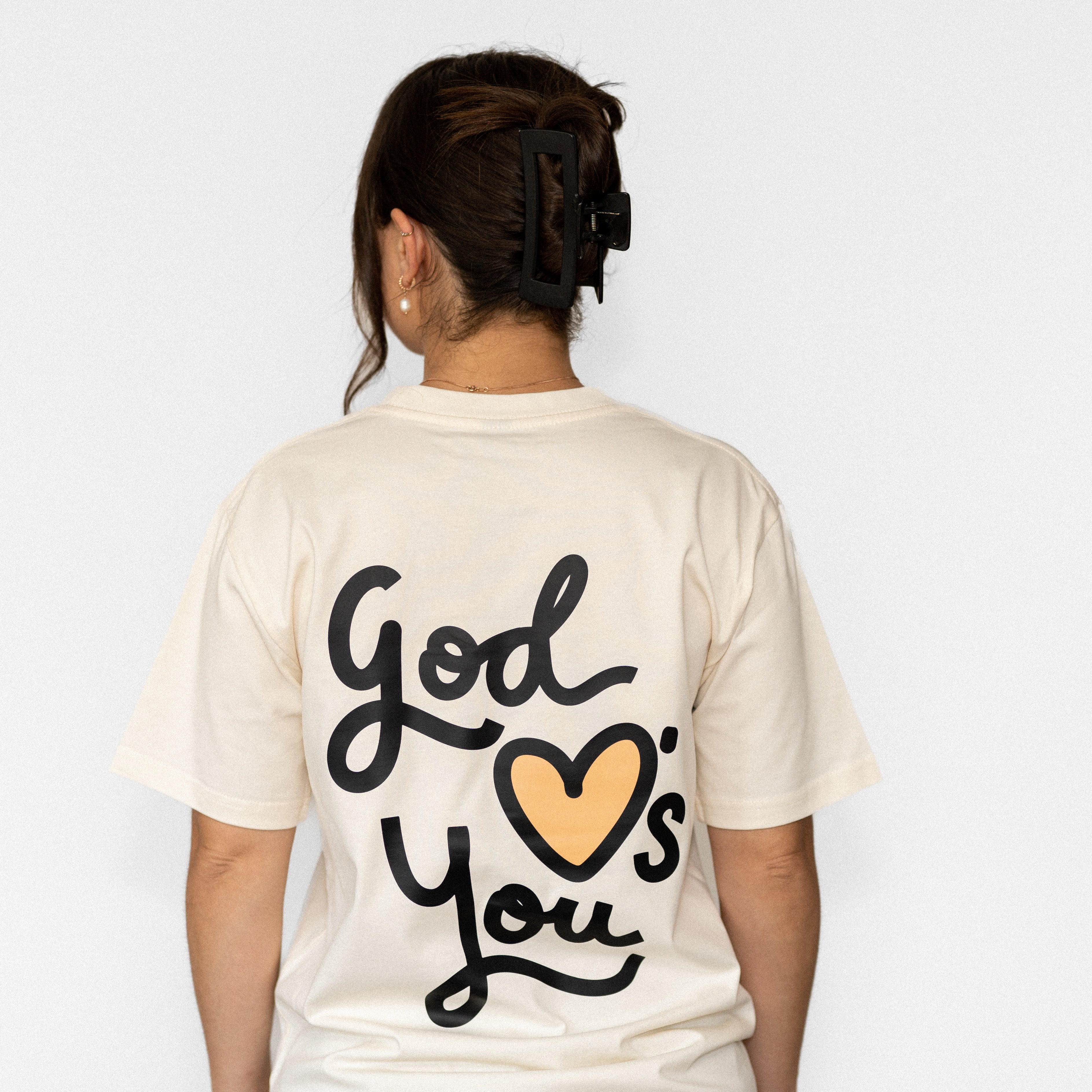 God Loves You Tee - Ecru image 1