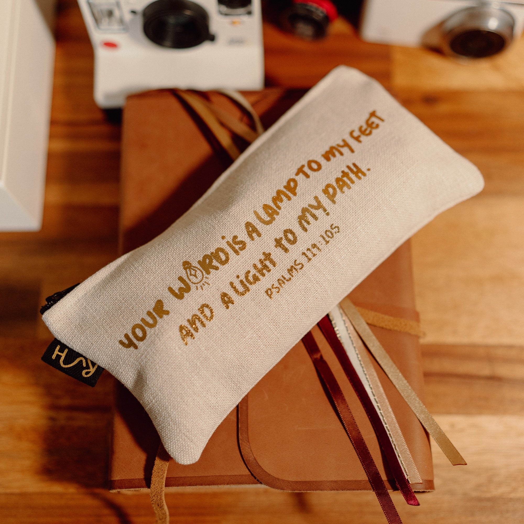 Bible Study Pencil Case: Psalm 119:105 (Linen) image 0