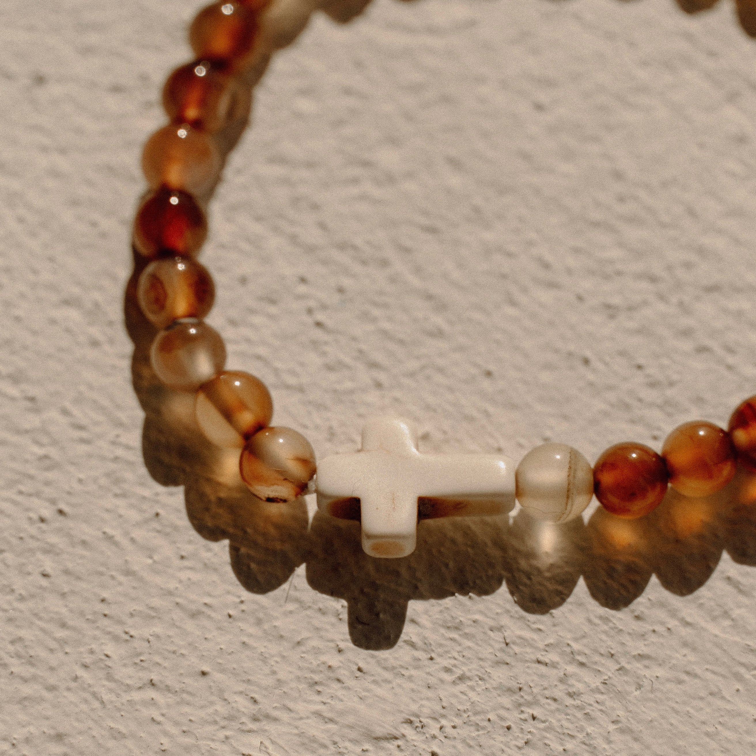 Brown Onyx Cross Bracelet image 1