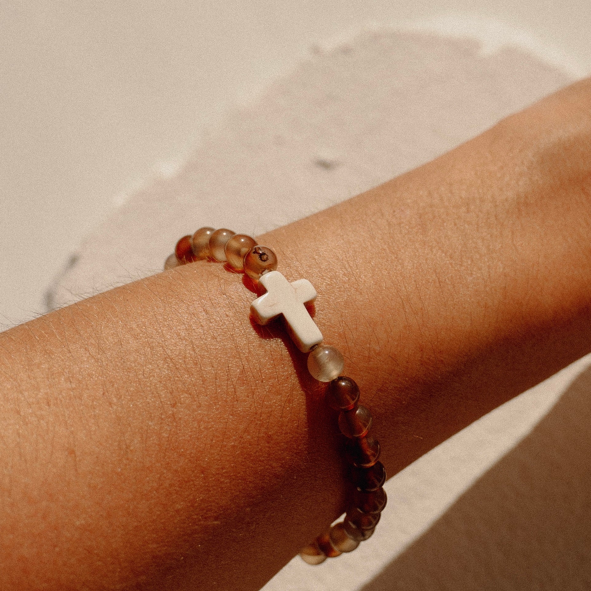 Brown Onyx Cross Bracelet image 2